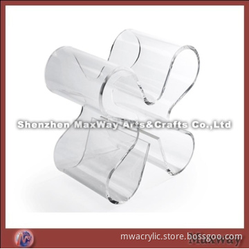 Clear Acrylic/Plexiglass Wine Display/Holder Rack Designed with Simple Style